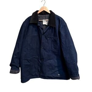 Vintage‎ USA WALLS Blanket Lined Denim Snap Button Barn Chore Coat Jacket Sz XXL